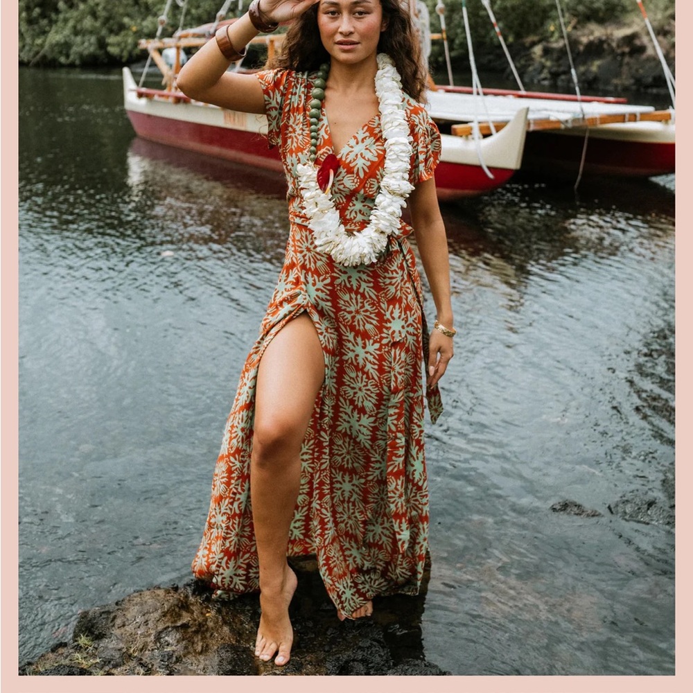VINTAGE ALOHA RADHA WRAP DRESS